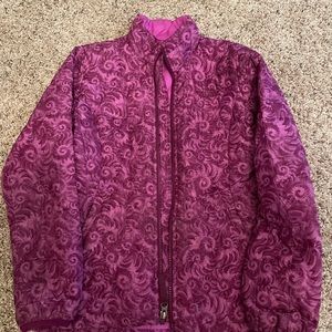Girls size 10/12 purple North face thermoball jacket. Used